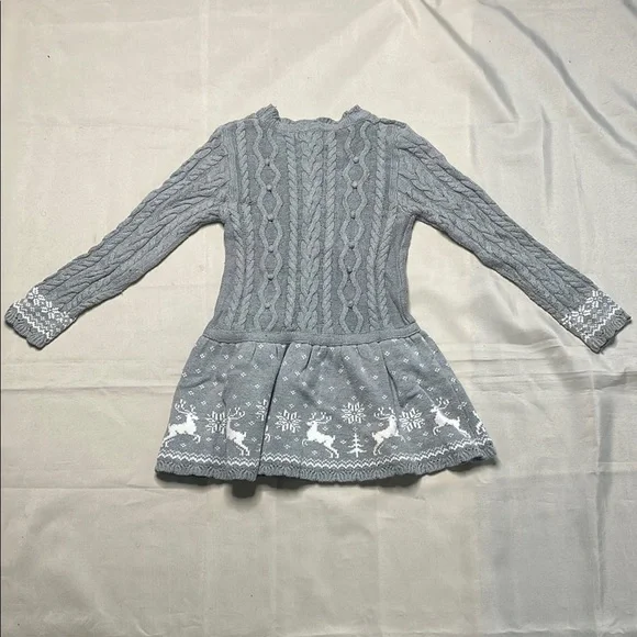 MISS MONA MOUSE Gray Knit Kids Dress - Picture 9 of 9